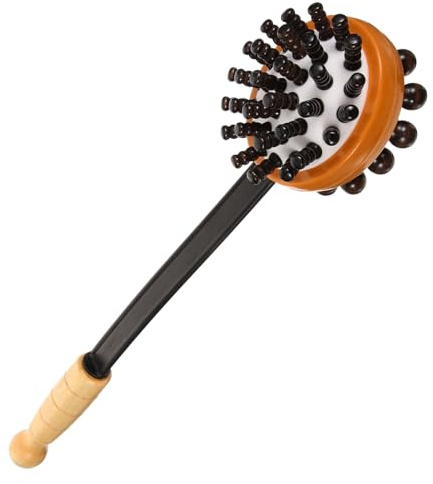 FRCOLOR Masajeador Espalda y Cuello Cabezales Giratorios Herramienta de Masaje Corporal Portátil para Alivio Muscular en Casa