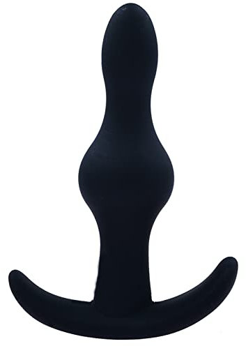 Tplkxurib 4 Stile Silikon Anal Plug Weicher Analplug Buttplug Masturbation Analdildo Vagina Plug mit T-Griff,Tragbar Butt Plug G-Punkt Prostata Stimulator Sexspielzeug für Frauen Männer,Schwarz,D