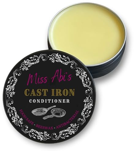Miss Abi's Cast Iron Conditioner: Seasoning & Protection for Cast Iron & Carbon Steel | Cast Iron Restorer | Cast Iron Skillet Conditioner | cast iron seasoning | griddle seasoning
