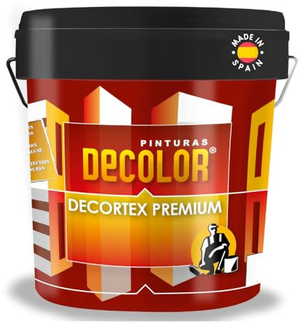 PINTURAS DECOLOR DECORTEX LISO PREMIUM - Pintura revestimiento impermeabilizante para fachadas. (4 litros). ARENA