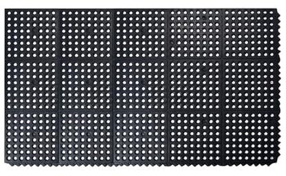 Anti-Fatigue Rubber Matting, Entrance Floor Mats Anti-Slip Rubber Kitchen Mat/Restaurant Bar Floor Mat/Bath Mat for Wet Areas Garage Garden Use(60x90cm/24x35in)