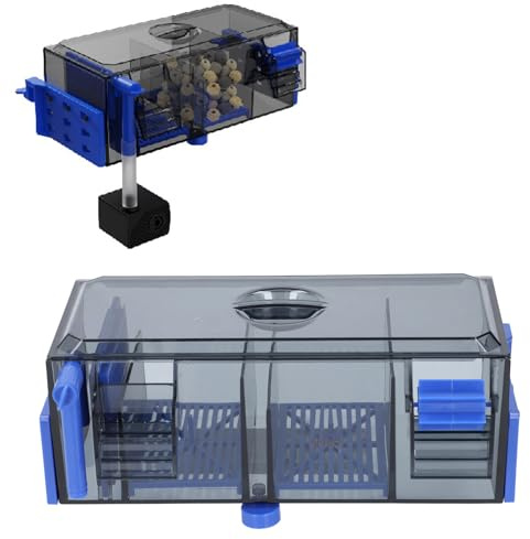 Fabater Aquarium-Power-Filter, Hängender Aquarium-Filter, Power-Wasserfall-Filtrationssystem, Einstellbarer Wasserfluss für Kleine Aquarien, Schildkröten-Aquarium