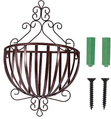 PHENOFICE Modernes Halbrundes Blumentopfregal Zur Wandmontage in Bronze für Die Dekoration
