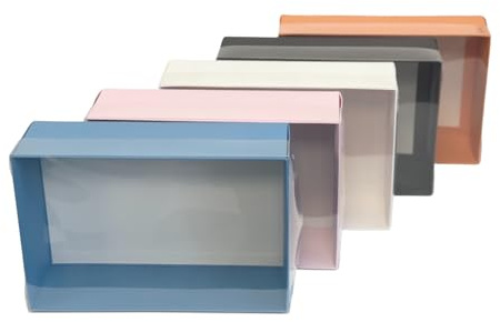 Clear Lid Deep Hamper/Treat Box - Transparent 6 Hold Cupcake Container - 2 Hold Cupcake Wedding/Birthday Box - 24x16x8cm - 1(0 Pack) (White, No Insert)