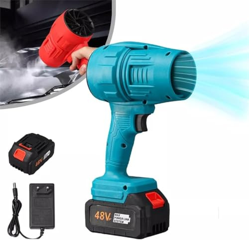 Turboglass Car Blower - 2024 Upgraded Turbodry (Storm Turbo Fan) Portable Cordless Handheld Dryer - Blue