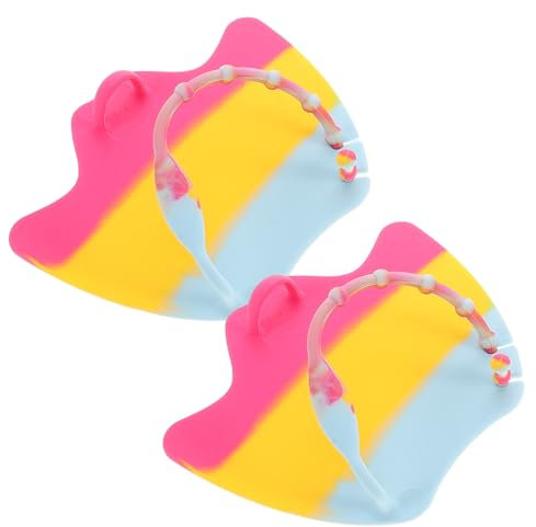 BESPORTBLE 1paar Silikon Schwimmhandschuhe Mit Schwimmhäuten Einstellbare Schwimmtrainingshandschuhe Für Erwachsene Für Tauchen Und Wasserübungen Strapazierfähige Aquatic Gloves Bunten