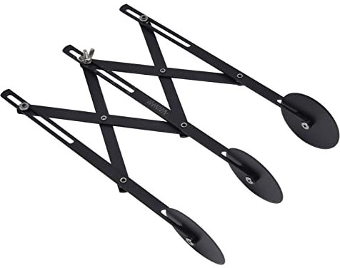 3 Wheel Pastry Cutter, Pizza Cutter Wheel Dough Cutter Cake Cutter Slicer Dough Divider Cutter Multi Round Dough Cutter Roller Cookie Pastry Knife Divider with Handle (Black Non-Stick)