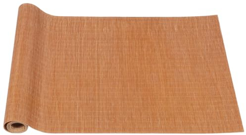 Amosfun Edge-Less Bamboo Mat, 40cm X 1m, Cuttable Insulation Tea Table Liner Mat, Waterproof Table Runner for Decoration, Washable, Non-Slip