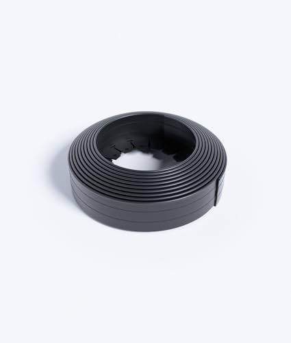 Flexible Lawn Edging Border, 10m Black, 7.5 cm High,Garden Edging Border With Heavy Duty Stakes,Landscape Edging,Flower Bed Edge,Fence,Edging,Garden Path Edging,Lawn Edging Ideas (Black, 10 m)