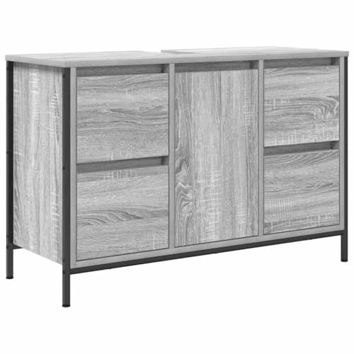 Armario de Baño con Cajones y Estante, Madera de Ingeniería, 90x34.5x60 cm, para Espacios Pequeños
