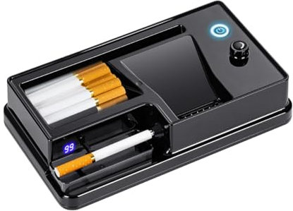 VDLLQYN, Máquina de llenado de Cigarrillos doméstica pequeña, con Pantalla Digital, diámetro del Tubo 6,5/8,0 mm ，Enrollador eléctrico de Cigarrillos(Black,8mm)