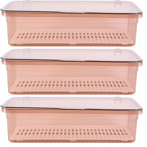 IMIKEYA 3-Teiliges Besteck-Aufbewahrungsbox Set Mit Deckel Selbstentleerender Utensilienhalter Für Küchenarbeitsplatte Kunststoff Besteckkasten Für Schubladenorganisation 11.02X5.12X2.76In