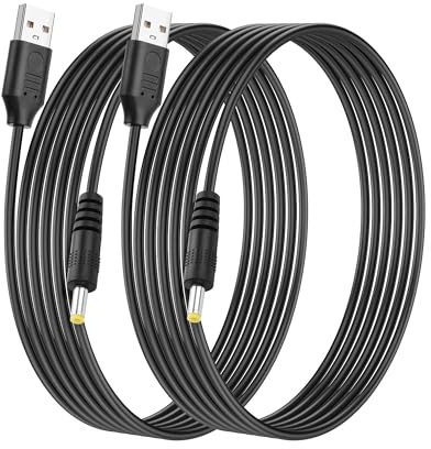 SinLoon Cable de alimentación USB a CC de 4,0 x 1,7 mm, salida directa de CC de 5 V3 A para auriculares, mini ventiladores, luces LED y dispositivos portátiles, cable de carga duradero de 3 m con
