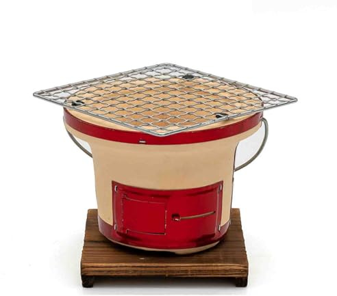 Griglia a carbonella giapponese in argilla, forno per barbecue portatile da esterni per autentica cucina coreana