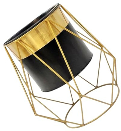 Mipcase Jardinera de Hierro Negra Estilo Nórdico para Interior y Oficina