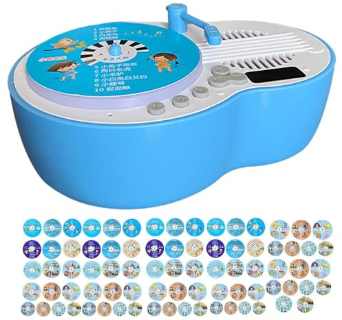 Children's Story Song Gramophone - Classic Record Player, Gramophone Music Toy | Interactive Storytelling Cards, Educational Music Set, Creative Listening Moments For toddleres Ages Three To Six