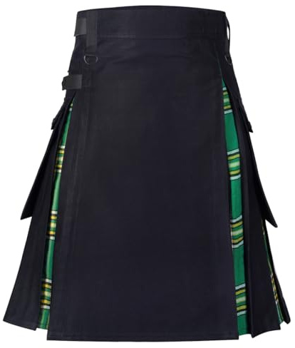 INTENSIFY TRADERS - Modern Hybrid Cotton & Tartan Kilts for Men (Irish, 40)
