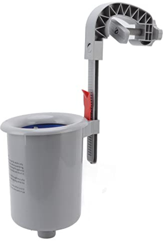 HELEVIA Skimmer Esterno della Piscina, Collezionista di Detriti Filtro Automatico a Parete Grigia in Plastica, Collettore di Detriti Automatici, per Piscina