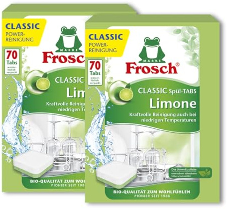 FROSCH Spül-Tabs Classic Limone Doppelpack für 140 Spülgänge