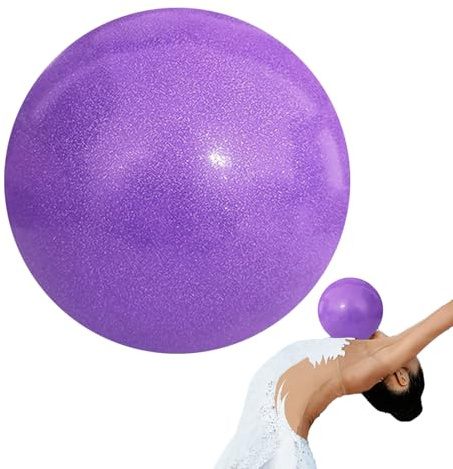 Gymnastikboll | 15 cm träningsboll – balans-kärnkraft-träningsutrustning, tränare, pilates-tillbehör, glittrande, för kvinnor och flickor, träning