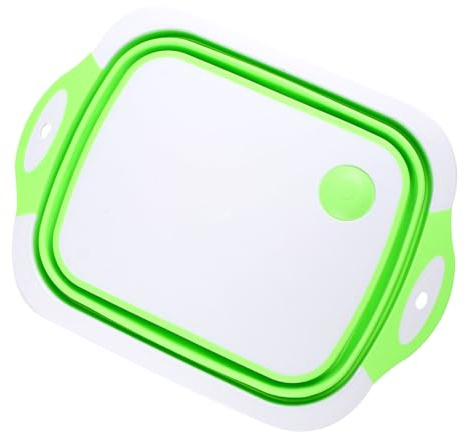 Zerodeko Tagliere Multifunzione da Cucina Scolapasta Pieghevole in Plastica e Silicone, per Lavare e Tagliare Frutta e Verdura, Pratico per Uso Quotidiano in Cucina