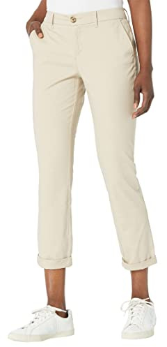 Tommy Hilfiger Hampton Chino Pants Pantaloni Leggeri da Donna con vestibilità Comoda, Cachi 1., 48