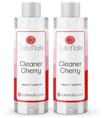 2 x Cleaner/dégraissant pour ongles 100ml - Parfum Cerise-Cherry / Nettoyant pour les ongles en gel / Nail Cleaner / Dégraissant spécial pour vernis en gel - Outlet Nails