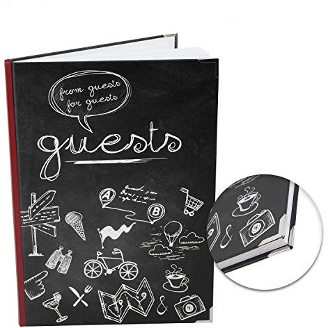 Logbuch-Verlag Libro degli ospiti international GUESTS – Libro degli ospiti DIN A4 vuoto per scrivere la lettera raccomandata per Pension Ferienwohnung Hotel