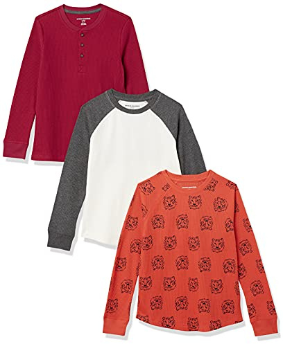 Amazon Essentials Jungen Langärmeliges, gestricktes Thermo-T-Shirt