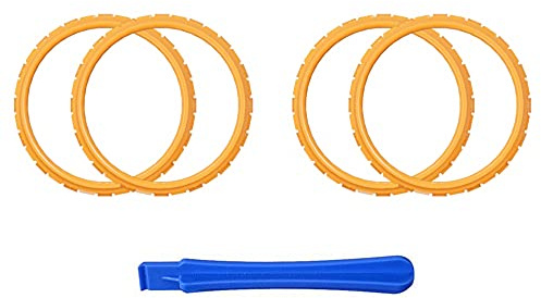 eXtremeRate 2 Paia Anelli di Accento Compatibile con ps5 Controller,Accessorio Pezzo Ricambio per ps5 Joystick BDM-010/020/030/040/050-Giallo