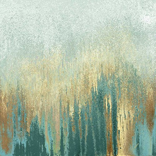Feeling at home LEINWANDDRUCK im SCHATTENFUGENRAHMEN Tealholz in Gold I Gonzalez Roberto - Abstrakt quadrat Kunstbilder im Holzrahmen cm_53_X_53