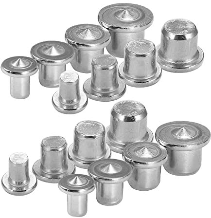 Bestgle 16 Pcs Wood Dowel Tenon Center Point Set, Steel Doweling Centers Transfer Plugs, Alignment Pins & Marker Tools for Accurate Drill Hole Positioning (6mm/8mm/10mm/12mm)