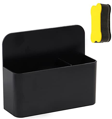 rumitpan Magnetisch Stiftehalter Marker Halter Organizer Kühlschrank Markerhalterung, Whiteboard Marker Organizer Spind + Schwamm Whiteboard Zubehör für Magnettafel Kühlschrank Schule Büro Zuhause
