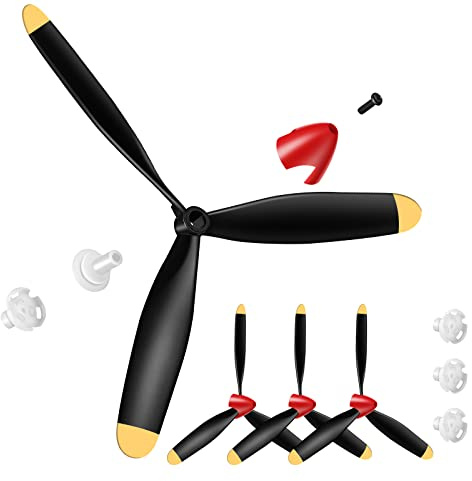Outus 3 Sets Spare Rc Plane Propellers 3 Blade with Savers and Adapters