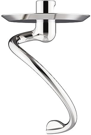 Cofun Edelstahl SpiralKnethaken für KitchenAid Zubehör, Knethaken für KitchenAid 4,5-5 Quart Kipp-Standmixer-Aufsätze, Spülmaschinenfest