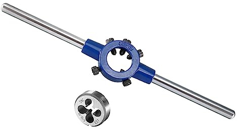 CoCud Juego de Terrajas Roscado 5/16-18 Unc Roscado Herramienta Kit | 1 Juego, Rosca Dado Y Adaptador 16mm-25mm Od / M7-m8, para Reparación Roscas