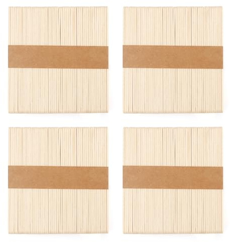 Palitos de paleta, palitos de madera, palitos de piruleta para manualidades, palitos de paleta, palitos de helado, palitos de madera de balsa, palitos de paleta para pasteles, 114 mm x 10 mm, palillos