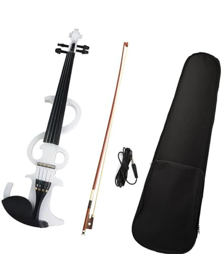 Professionisti Violino Violino Elettrico 4/4 Dimensioni Violino Elettrico Silenzioso Accessori Per Violino Arco Per Violino Ponte Per Violino Custodia Per Violino Bianca