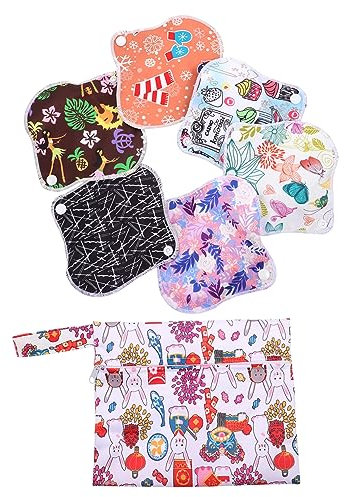 MAGICLULU Waschbare Damenbinden Wiederverwendbare Menstruationsbinden Slipeinlagen Handtuchbinden Sanitär Pads Komfortable Hygieneartikel Umweltfreundlich Langlebig