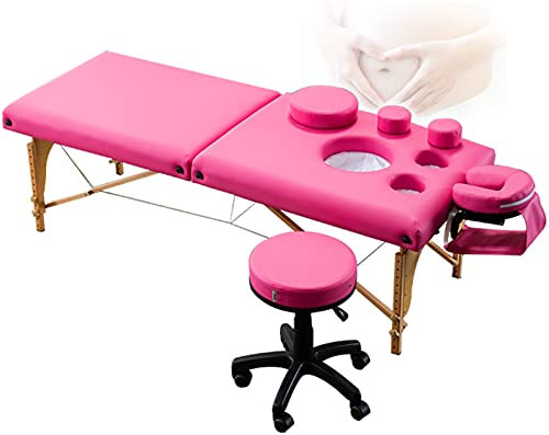 CAFIEDR Spa-Massageliegen, klappbares Prolaktin-Massagebett mit Brustloch, höhenverstellbares Schönheitsbett, für Familiensalon-Akupunktur