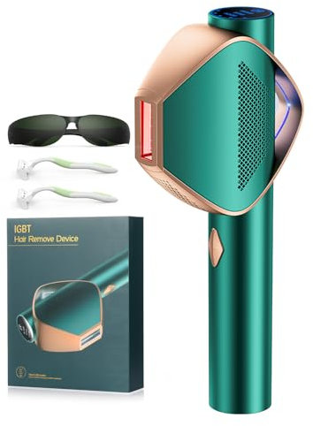 Épilateur Lumière Pulsée, IPL Épilateur Laser avec Flash Rapide IGBT, Fonction 3-en-1 et 19,8 J Flash Illimité, 600NM Épilation laser pour Femme et Homme, Visage, Corps