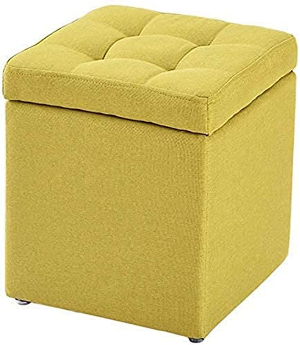 Fußhocker, Fußhocker, gepolstert, mit Stauraum, Fußhocker, Spielzeugkiste, Fußhocker, Kiste, Sitzkissen, Schuhbank, Hocker, Sitzwürfel, Ottomane, Sitzbank (Farbe: Grün), Heimdekor-Stuhl