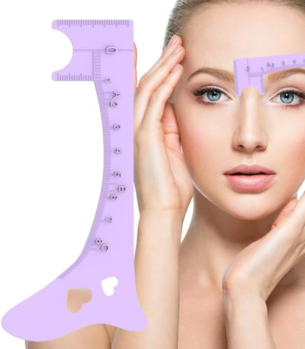 Youngwier Ögonbrynslinjal, Ögonbrynsmall,Kvinnor Ögonbrynsmall för Eye Liner | Snabbt ögonsminkverktyg, hjälpmedel för formning av ögonbryn, verktyg för ögonbrynsmätning för perfekta eyeliner och