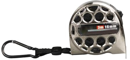 Cinta métrica Niquelada, medición 3/5/7.5m, acero inoxidable retráctil, resistente al óxido y al agua