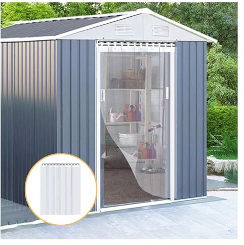 Tira de vinilo transparente impermeable de PVC para puerta, 75 x 200 cm, tiras de vinilo de plástico para uso en interiores y exteriores, tiras de cortina de PVC duraderas para privacidad y eficiencia