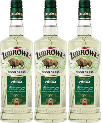 Zubrowka Bison Grass Flavoured 70 cl Vodka, 37.5 Percent ABV (Packaging may vary) (Pack of 3)