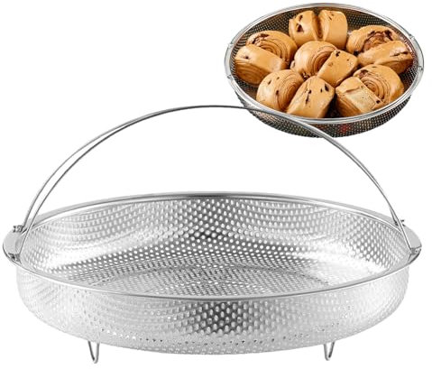 Steamer Basket For Pot - Expandable Stainless Steel Steam Insert Basket With Foldable Handle, Multipurpose Steaming Rack For Cooking Vegetables, Eggs, Dumplings, Corns | Multifunctional Kitchen Gadget
