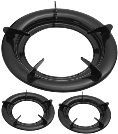 Operitacx Soporte para Wok de Gas Negro 3 Piezas de Hierro para Cocina