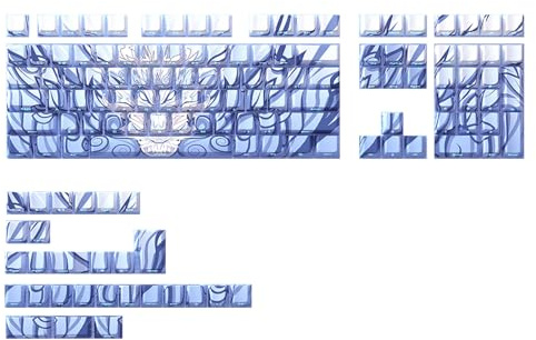 YKMYXZ, Side Engraving Backlit Keycaps 136PCS Keycap Set Orlong Dragon Theme For Mechancial Keyboard Enhances Night Typing