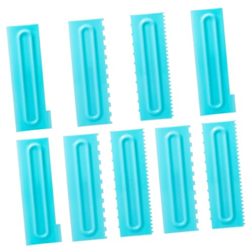 IWOWHERO 9 Pièces Racloirs Plastique pour Glaçage de Gâteau Lisseurs pour Crème Au Beurre Accessoires de Décoration Pâtissière pour Fondant Crème Mousse Outil Polyvalent pour Décoration